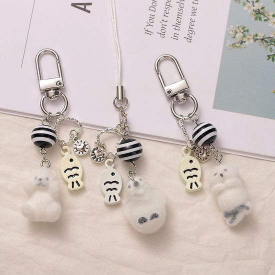 수달 북극곰 펭귄 물고기 금붕어 키링 핸드폰줄 백참