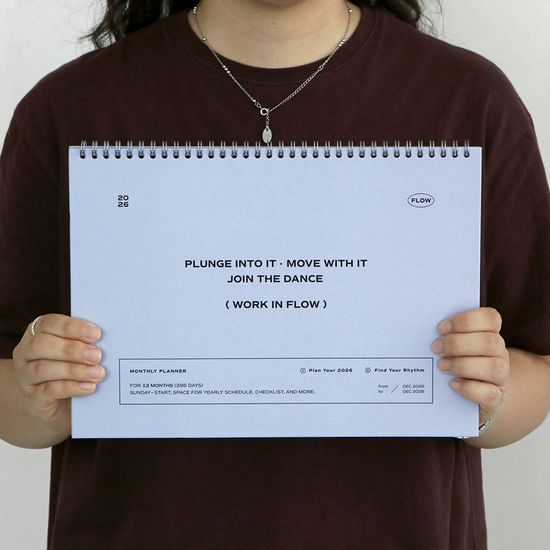 아이코닉 2026 플로우 먼슬리플래너 A4 탁상달력