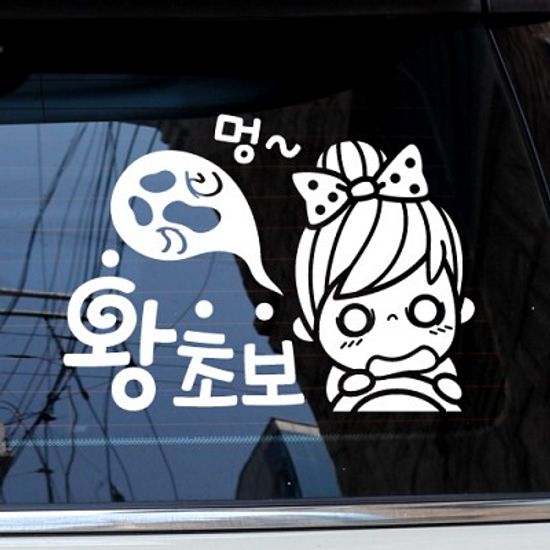 멍...왕초보 [자동차스티커/초보운전스티커]