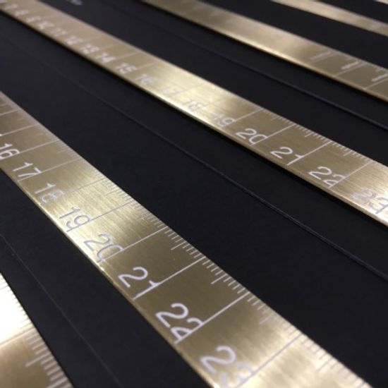 로그 황동자 30cm (Slim type)_Slim Brass Ruler