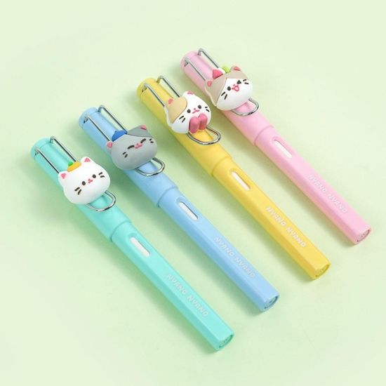 핑크풋 냥냥피규어만년연필세트
