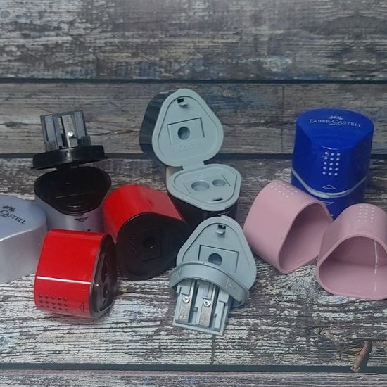 파버카스텔 칼날 3개 그립 트리오 삼각 연필깎이 1개