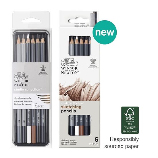 [윈저앤뉴튼] Studio~ 스케치연필/용품 6종 Tin  F191