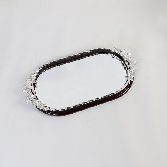 메탈 은도금 허밍버드 화장품 수납정리 트레이-미디움