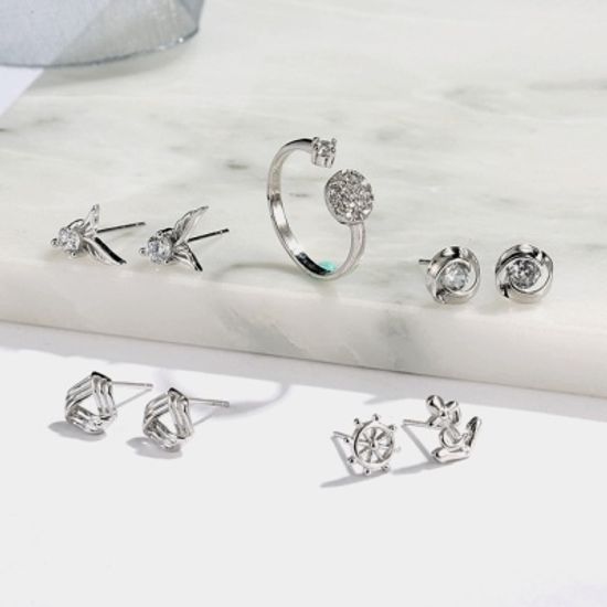 블링포유 귀걸이 4종 + 반지 세트 쥬얼리 선물세트