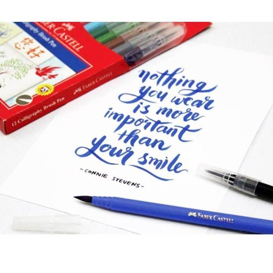 파버카스텔 캘리그라피 컬러 브러쉬/붓펜 12색 551512