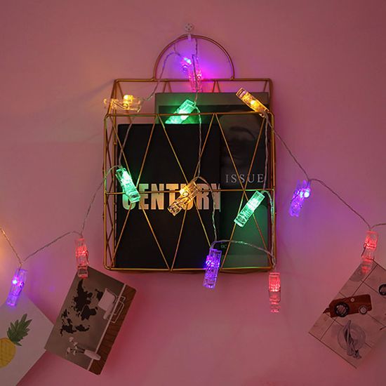 [도토로]20구 LED 클립 집게 전구(3M) (컬러) (점멸)