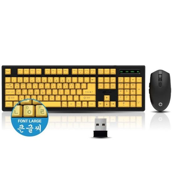 세트 큰글씨 마우스 무선 키보드(WFFFIW8)