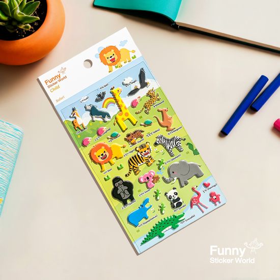 퍼니스티커 C511.3 동물원 캐스팅 차일드