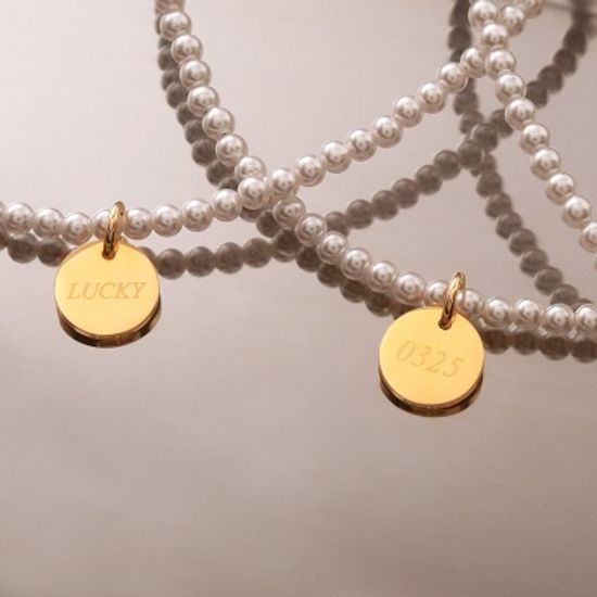 [각인목걸이] 각인 진주 목걸이