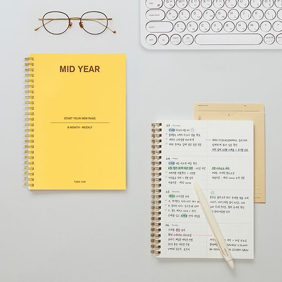 (만년형 6개월) 미드이어 위클리 플래너 A5_다이어리