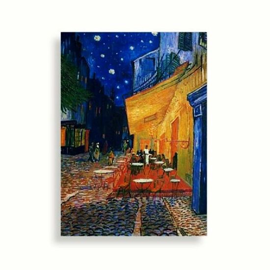액자 밤의 반고흐 고흐 카페 반 테라스 그림(WEE59FD)