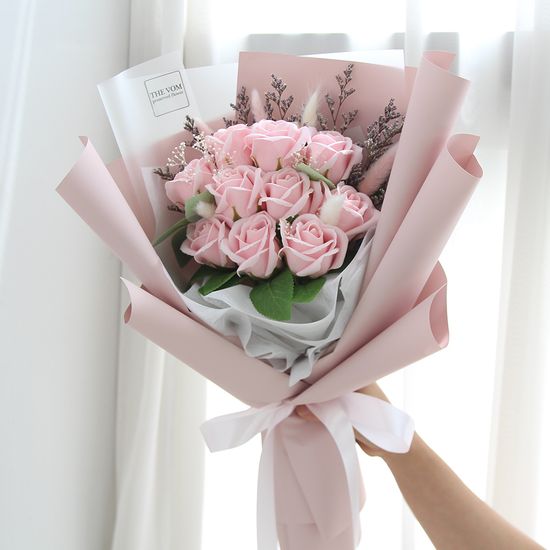 비누꽃다발 10송이 로즈데이 성년의날 졸업식꽃다발