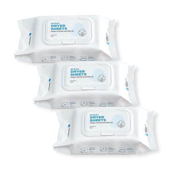 닥터퓨리 건조기시트 섬유유연제 시트 80매x3입