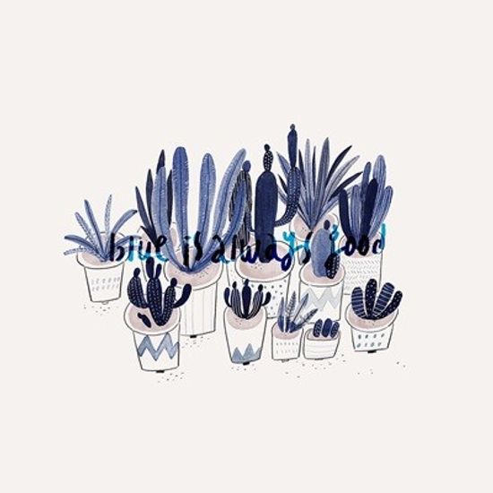 Blue plants 2 / 일러스트 액자