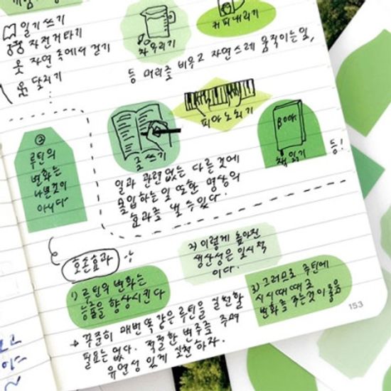 오브레코드 그리니쉬 투명 스티커