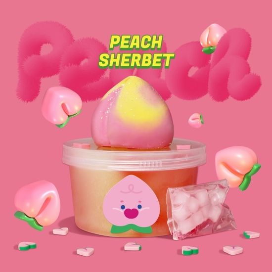 [젤리블리스] 피치샤벳 200ml+점토 /수제슬라임