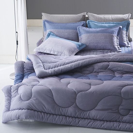 더크린 제니아 세미마이크로 차렵이불 Q블루 단품[WB8