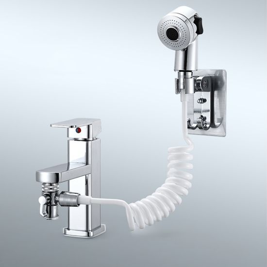 샤워건 4종세트 욕실 샤워기+거치대+호스+연결구 F771