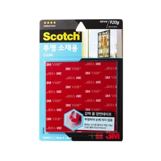 3M 스카치 강력 투명 소재용 폼 양면테이프 CLS101