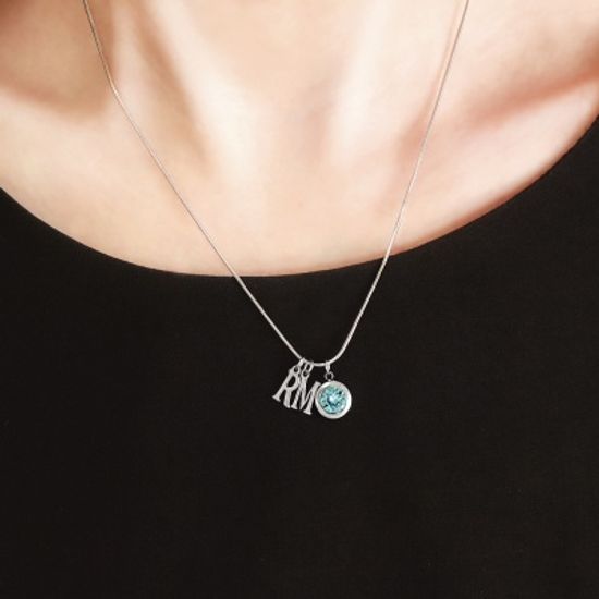 [선물포장] 써지컬 탄생석 이니셜 목걸이