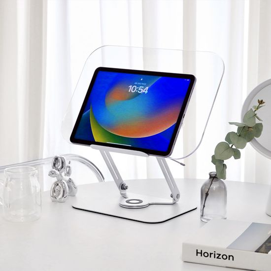 스파이 투명 아크릴 독서대 회전형 북스탠드