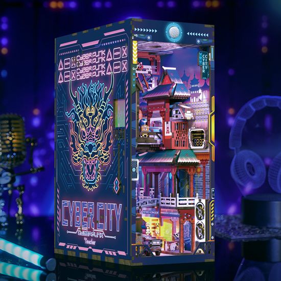 핸즈크라프트 DIY미니어처 북눅 북엔드 사이버 시티