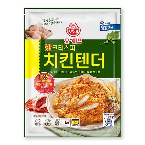[오뚜기] 오쉐프 핫크리스피 치킨텐더 1kg x 1봉