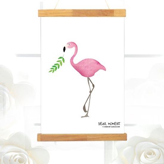 플라밍고 트로피칼 패브릭포스터 L Size+행잉액자 set