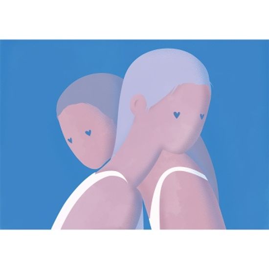 Blue mood / 일러스트 액자