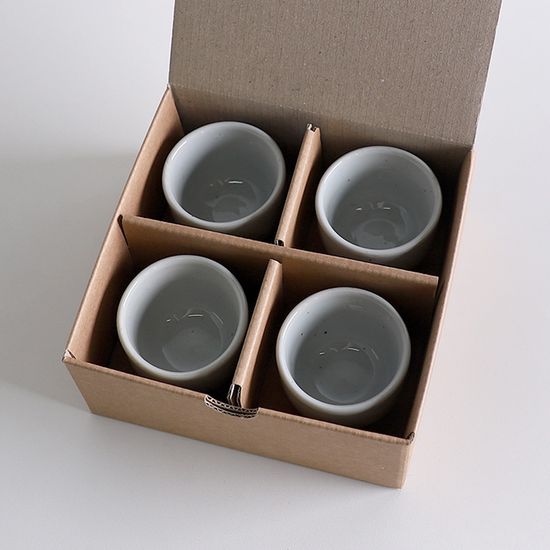 [선물] 진 고백자 국산 도자기 소주잔 60ml 4p
