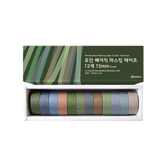 투코비 모던베이직 마스킹 테이프 15mm 12색