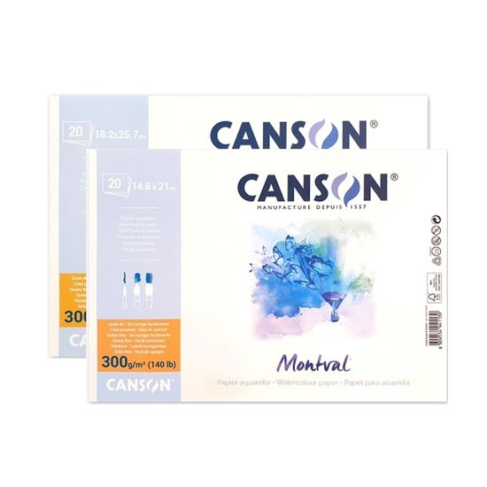 캔손 몽발 수채화 낱장팩 300g (14.8*21)