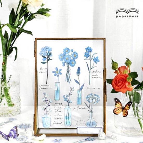 플라워 쉐도우 시리즈 투명 스티커 pet 다꾸 폰꾸