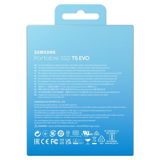 삼성전자 삼성 T5 EVO 외장SSD 포터블 8TB MU-PH8T0S