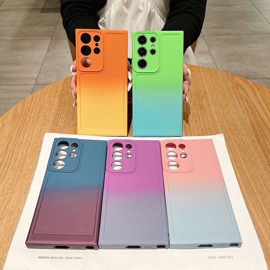 갤럭시 s24 s23 s22 컬러 그라데이션 실리콘 폰케이스