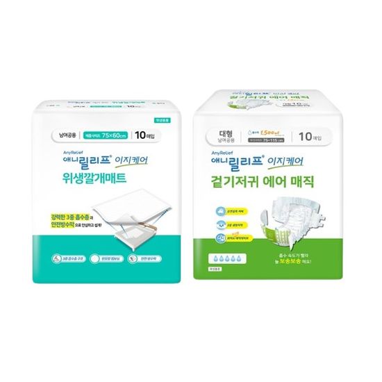 애니릴리프_깔개매트 1팩+겉기저귀 대형 1팩