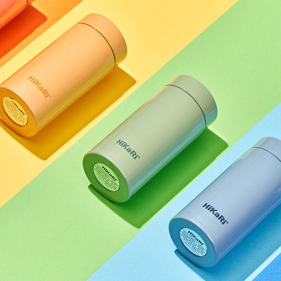 히카리 미니 소형 보온병 스텐 텀블러 레인보우 300ml