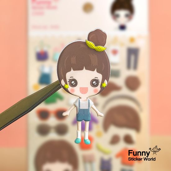 퍼니스티커 T911 옷입히기-일상 캐스팅 차일드 스티커