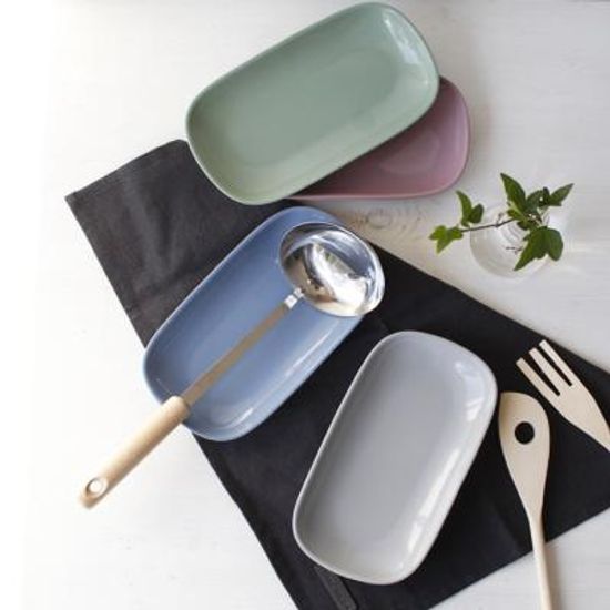 (국산) 파스텔 실리콘 타원접시 (조리도구 받침) - 4color