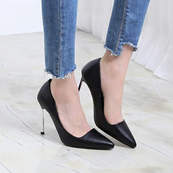 [애슬릿]베이직 여자구두 슬림힐 펌프스 10.5cm