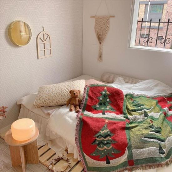 X-MAS 크리스마스 트리 블랭킷 / 패브릭포스터 소파담요