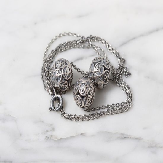 염주 불교 은목걸이 925실버 독특한 체인 소원