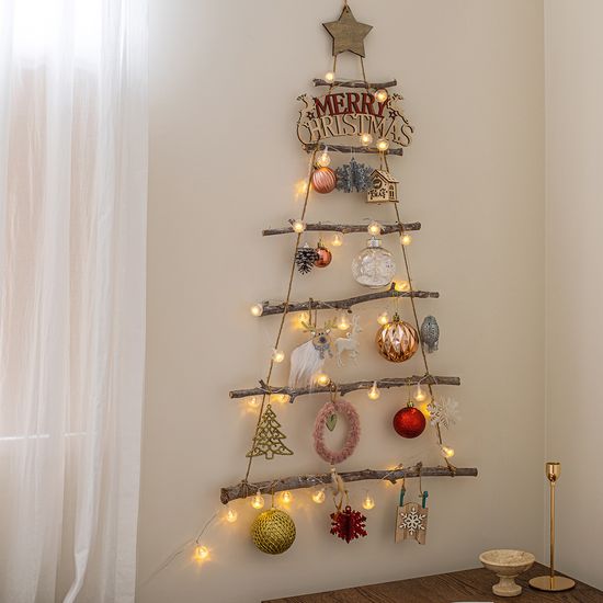 크리스마스 벽트리 오너먼트 앵두전구 풀세트