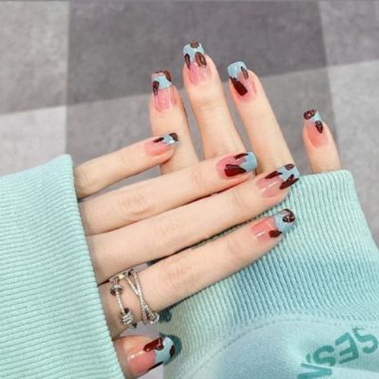 귀여운 민트초코 붙이는 네일팁 [24tips]