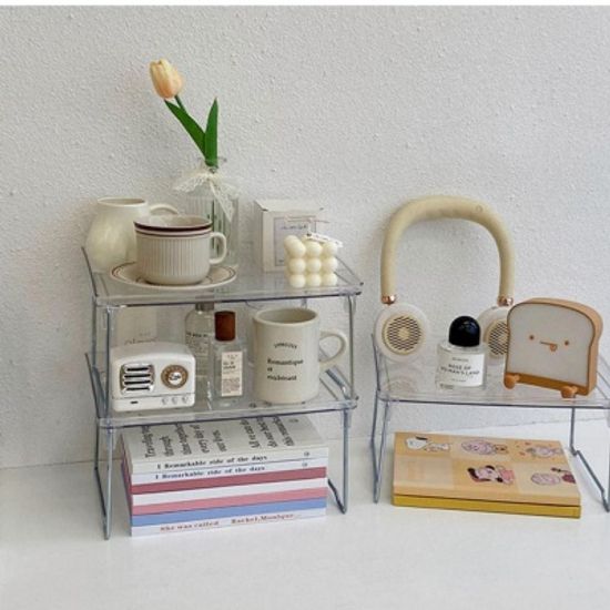 클리어 아크릴 접이식 베드트레이 다용도선반