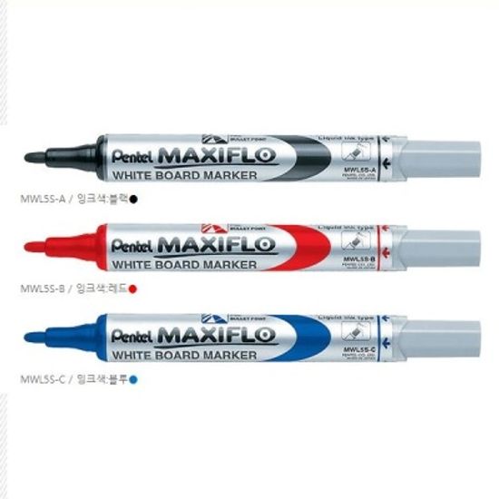 일본산 생잉크타입 화이트 보드마카-펜텔 MAXIFLO