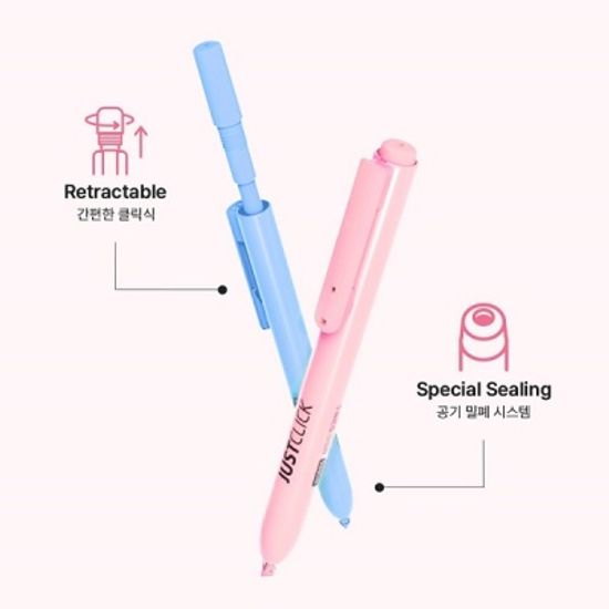 모리스 JUSTCLICK 노크식 슬림 마일드 형광펜 S 1자루