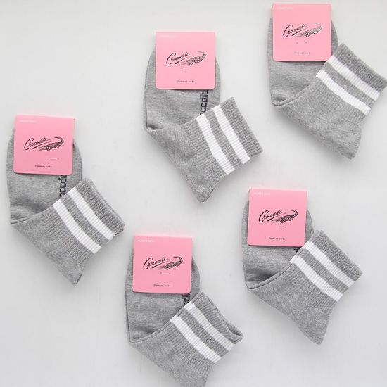 여성양말 크로커다일 중목양말 회색 (5켤레)(WC0BC32)