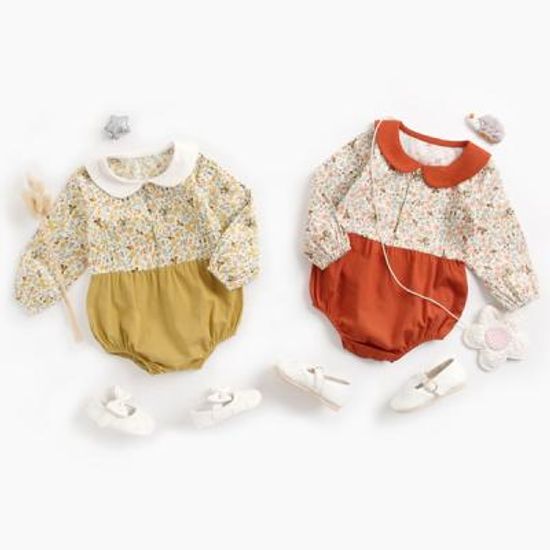 둥근카라 플라워 바디슈트 203968